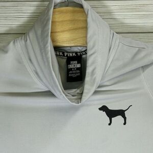 Victoria‎ Secret Pink Extreme Women's Sz Small Cowl Neck Pullover Gray & White